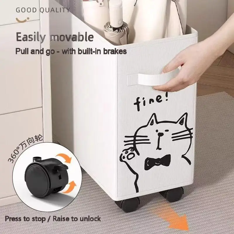 Book Cart Rolling - Foldable Rolling Storage Cart Under Desk