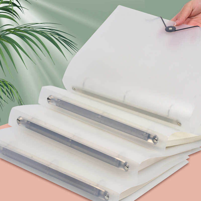 Binder Storage Box - 3Pcs Frosted Transparent A4 Loose Leaf