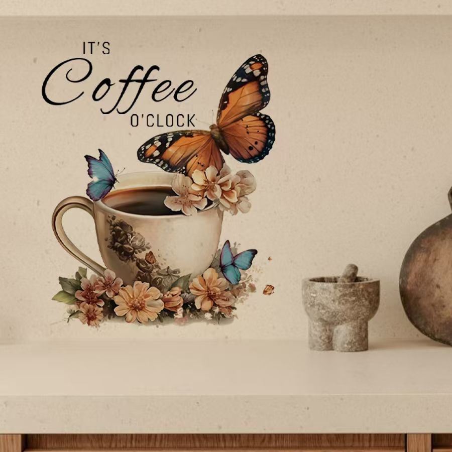 Office Furniture For Sale - IT's Coffee O'Clock Creative PVC Stickers
