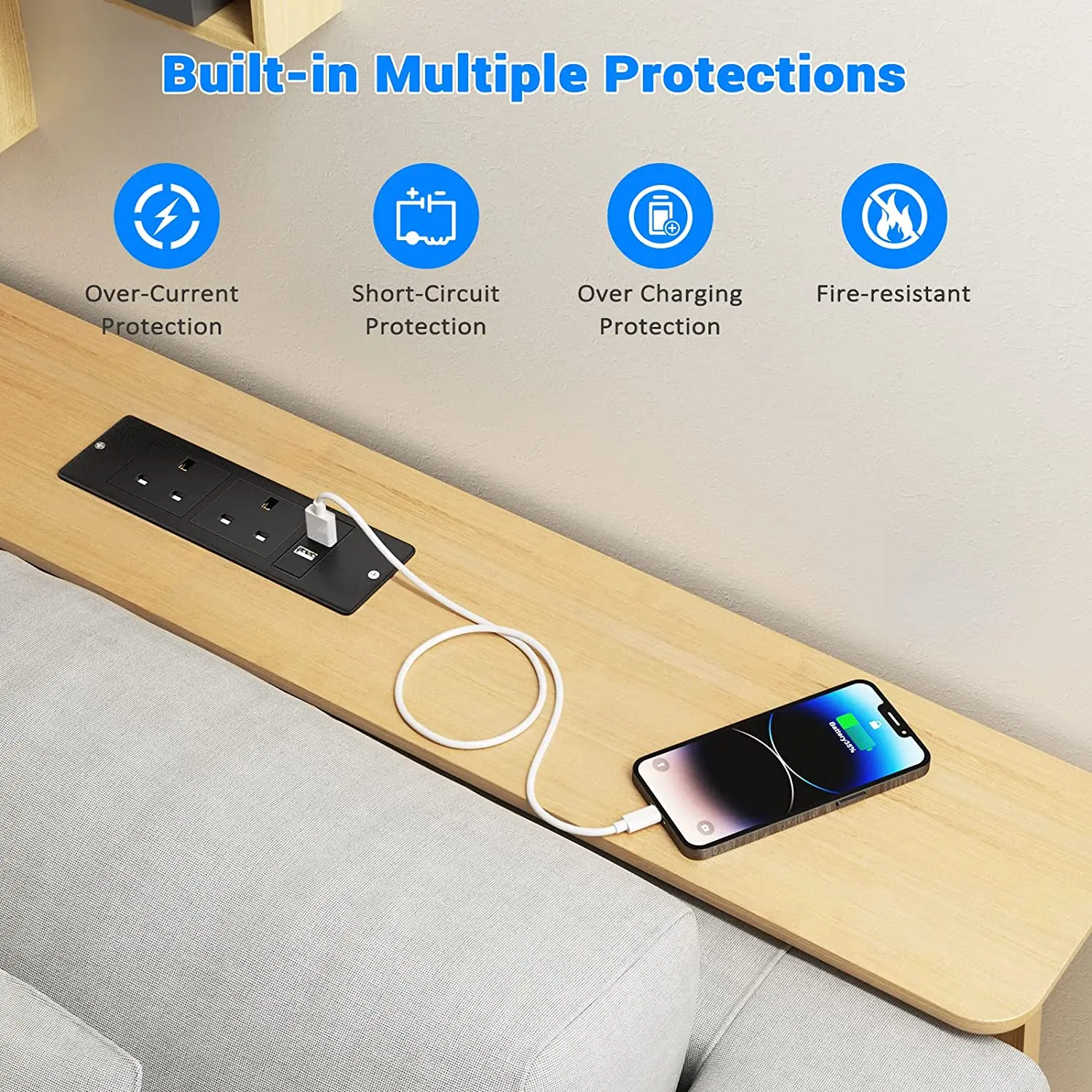 Office Furniture Uk - UK Embedded Table Hidden Sockets 2