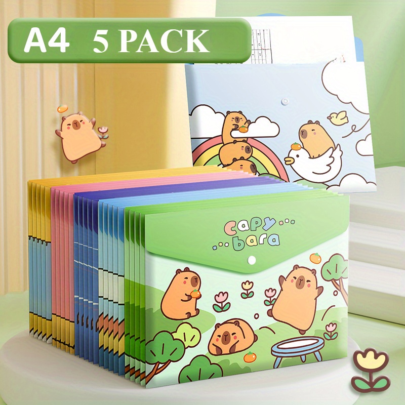 Binder Storage Box - 5PCS A4 File Bags, Information Bags,