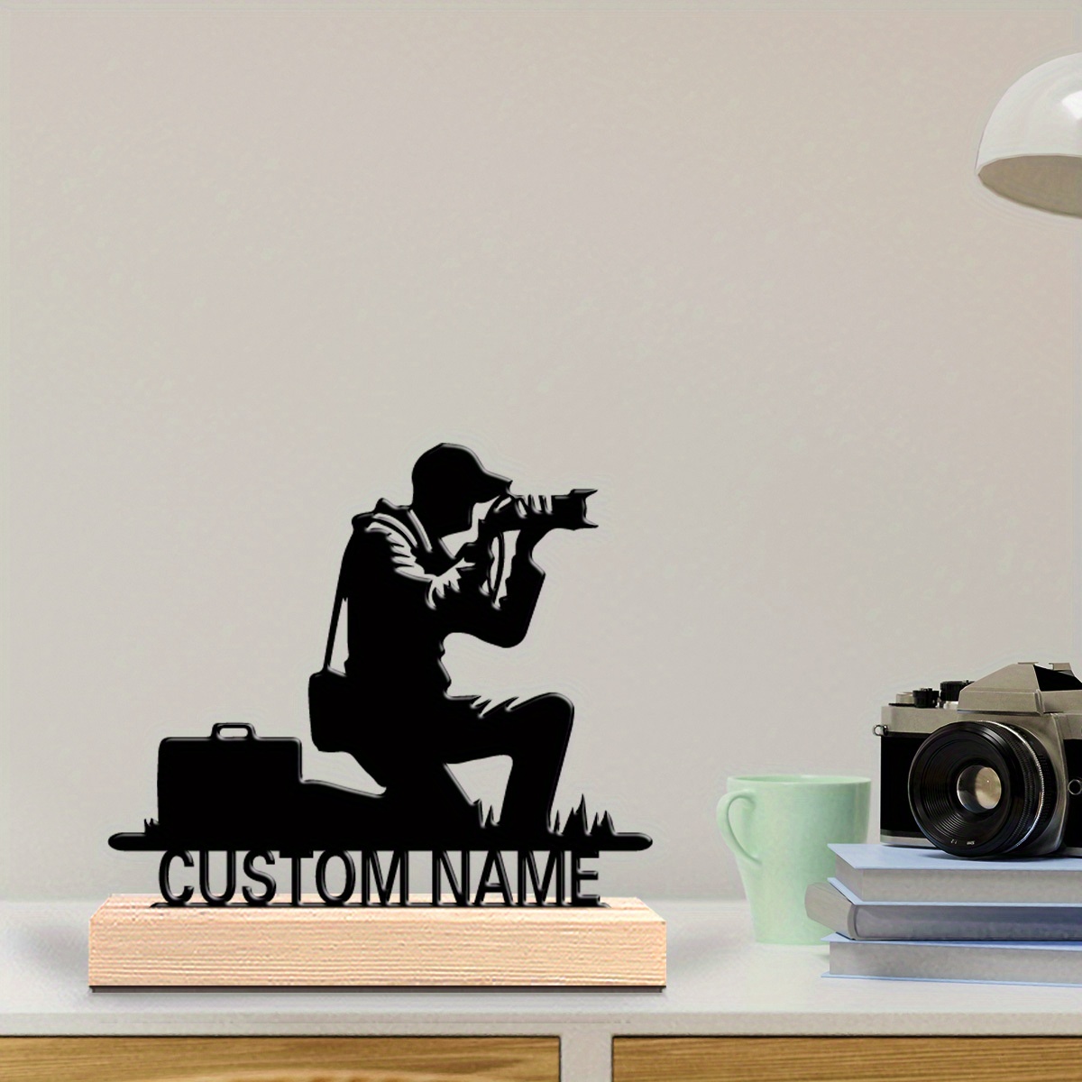 Office Furniture Names - Custom Photo Photographer Metal Statue Wooden