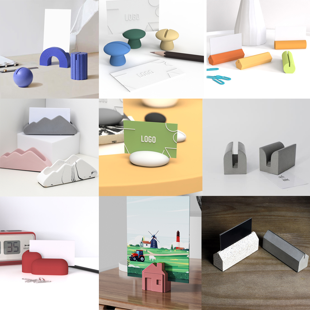 Office Furniture Names - Plaster Cement Name Card Holder Silicone
