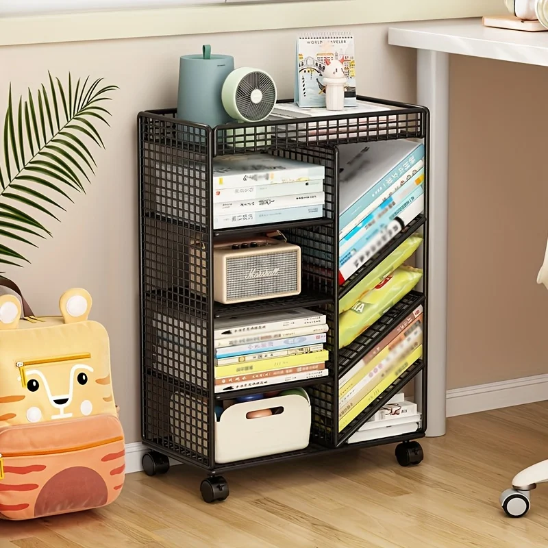 Book Cart Rolling - Rolling Book Cart - Metal Mobile