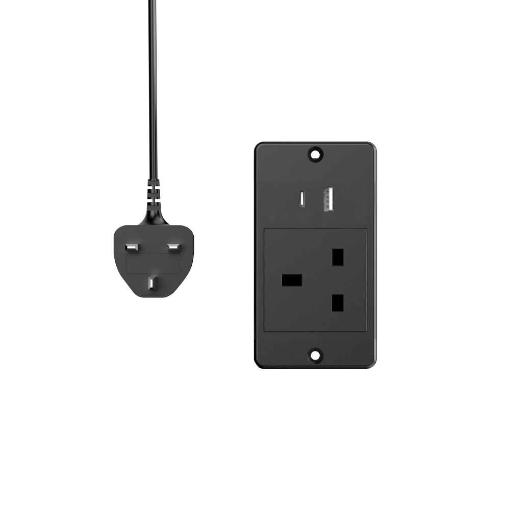 Office Furniture Uk - UK Embedded Recessed Power Strip with