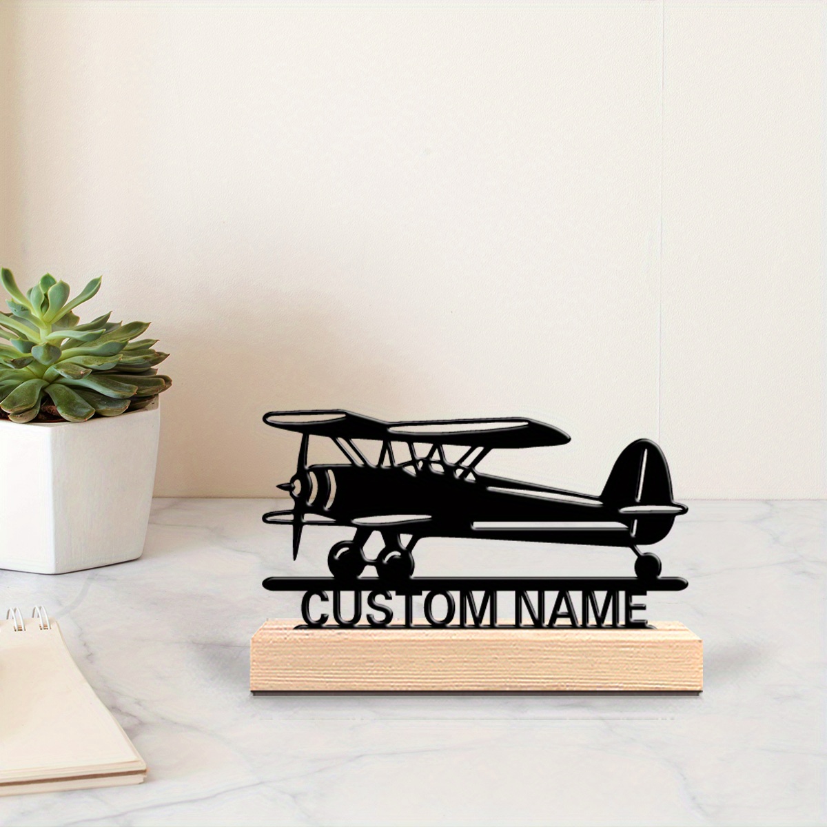 Office Furniture Names - Personalized Glider Metal Statue Tabletop Decor
