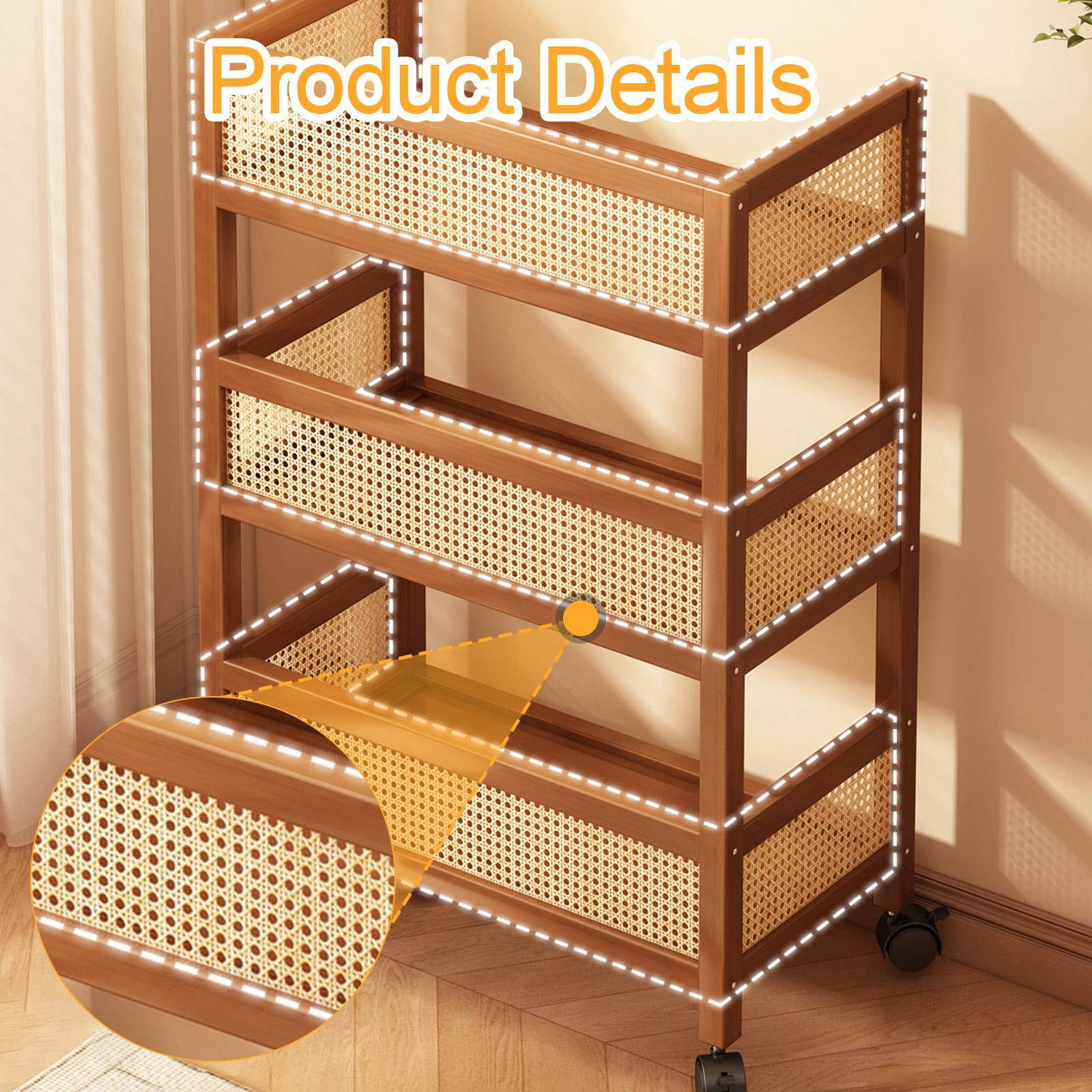 Rolling Utility Cart Storage T - Book Cart Rolling ulasan dan harga