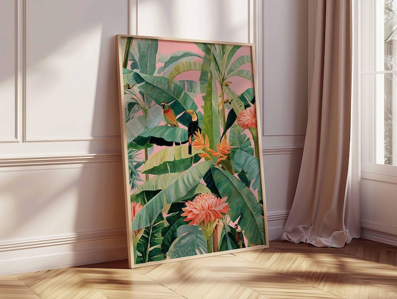 1pc Retro Tropical Canvas Post - Office Furniture For Sale ulasan dan harga