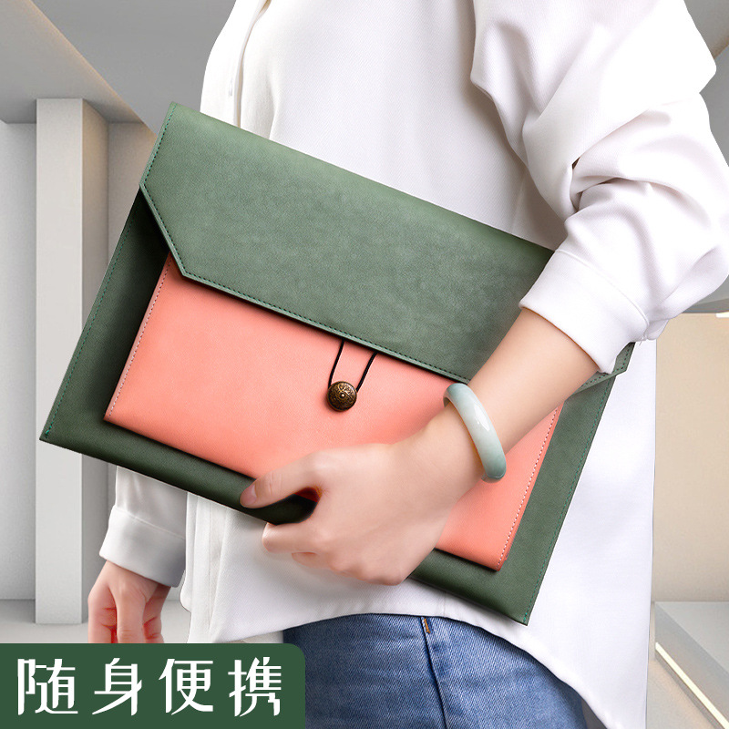 Leather File Bag A4 Paper File - Binder Storage Box ulasan dan harga