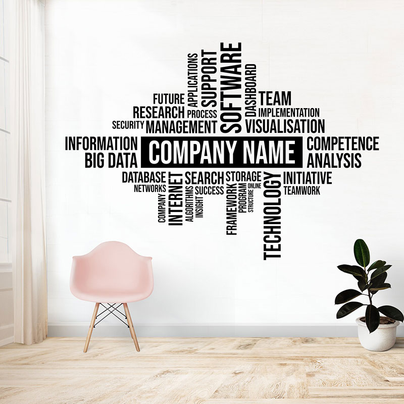Custom Business Name Wall Deca - Office Furniture Names ulasan dan harga