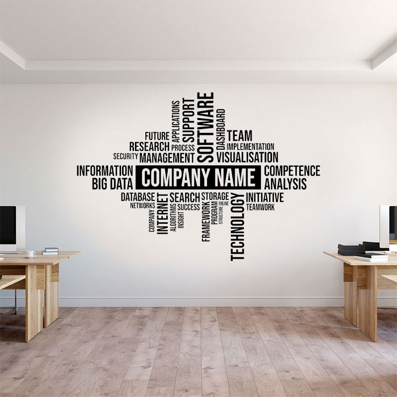Custom Business Name Wall Deca - Office Furniture Names ulasan dan harga