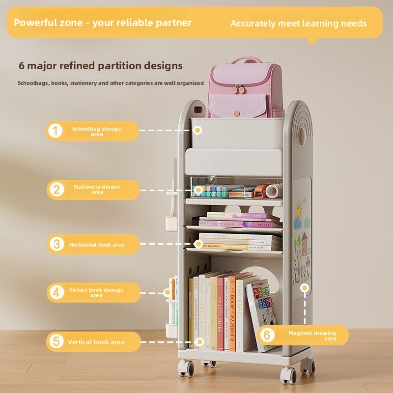 Multi-Tier Rolling School Bag  - Book Cart Rolling ulasan dan harga