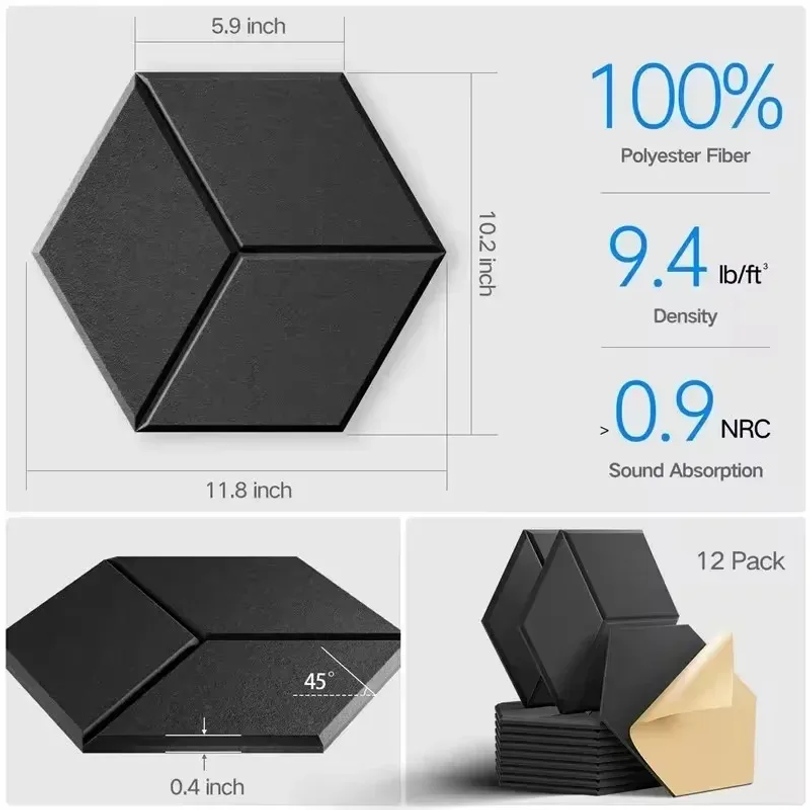12 Pcs Self-Adhesive Hexagon S - Office Furniture For Sale ulasan dan harga
