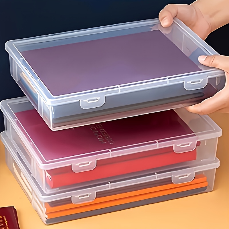1pc A4 Large Transparent Flip  - Binder Storage Box ulasan dan harga