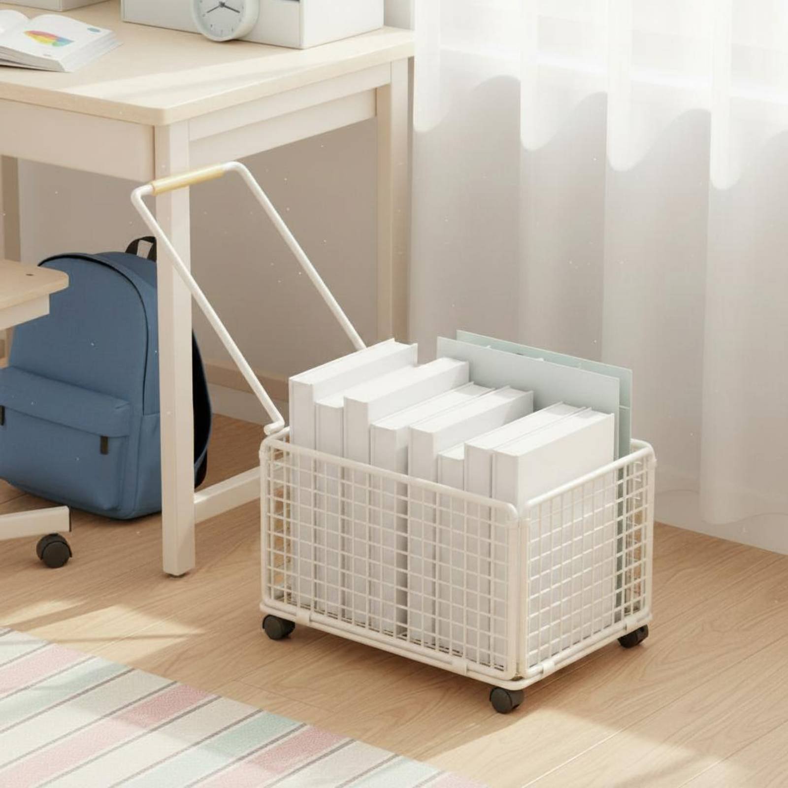 Deskside Storage Trolley With  - Book Cart Rolling ulasan dan harga
