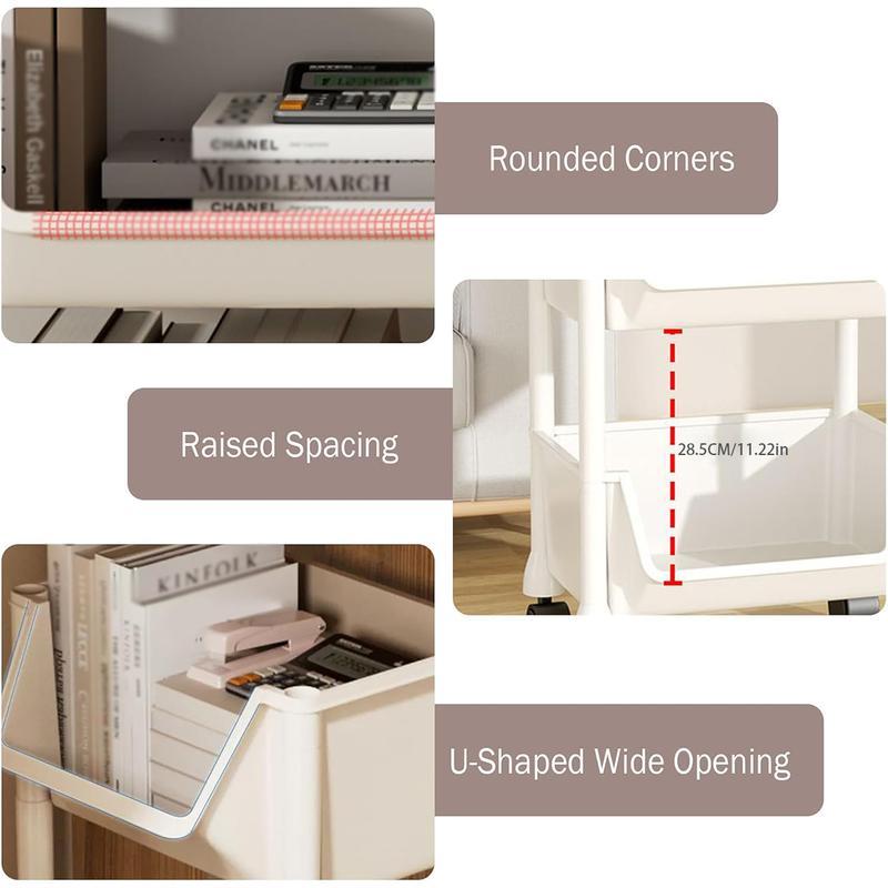 5-Tier Rolling Storage Cart wi - Book Cart Rolling ulasan dan harga