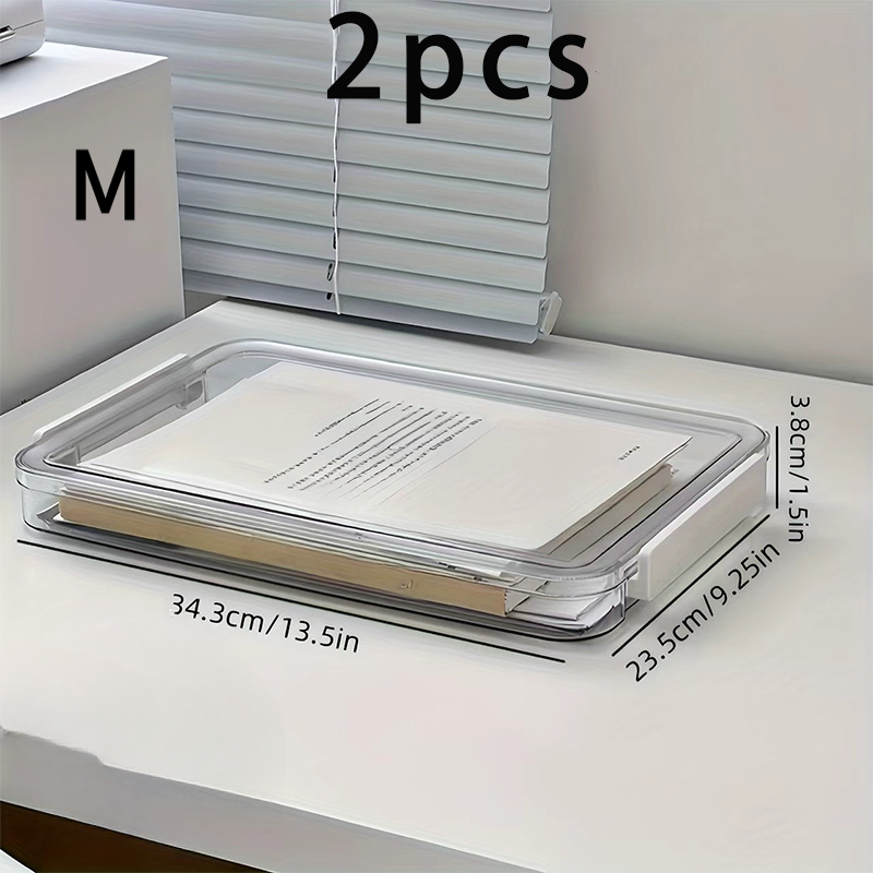2-Pack A4 Document Storage Box - Binder Storage Box ulasan dan harga