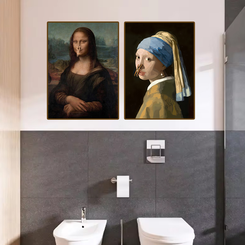 1pc Funny Abstract Bathroom To - Office Furniture For Sale ulasan dan harga