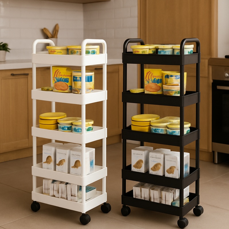 5-Tier Rolling Storage Cart wi - Book Cart Rolling ulasan dan harga