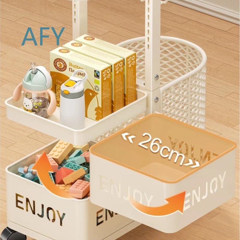 Multilayer Kids Toy Storage Or - Book Cart Rolling ulasan dan harga
