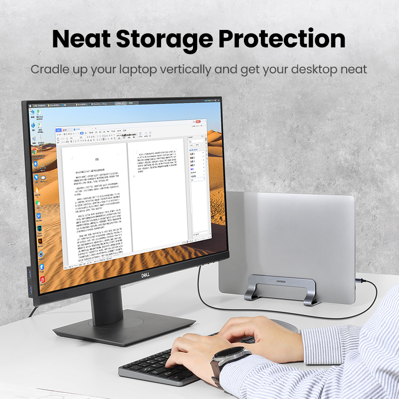 UGREEN Vertical Laptop Stand H - Adjustable Laptop Table ulasan dan harga