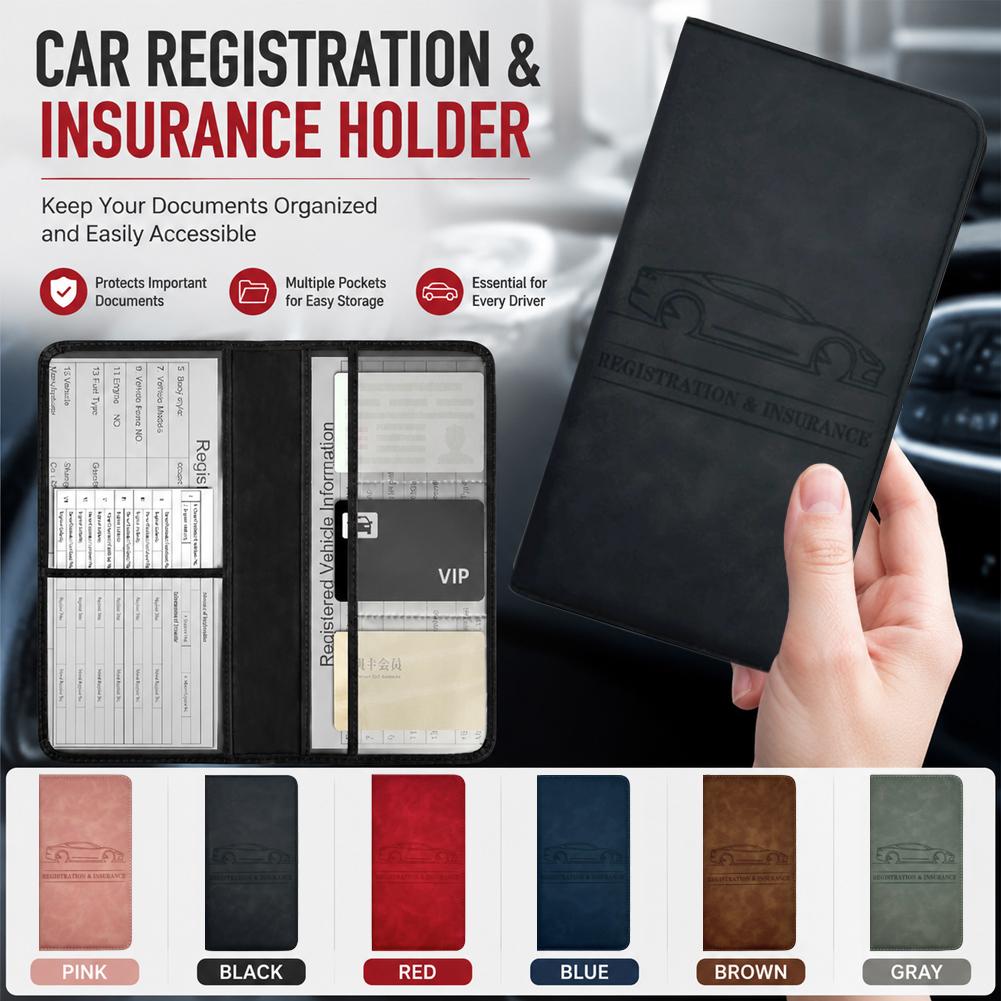 PU Leather Car Registration In - Binder Storage Box ulasan dan harga