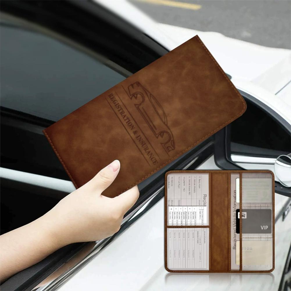 PU Leather Car Registration In - Binder Storage Box ulasan dan harga