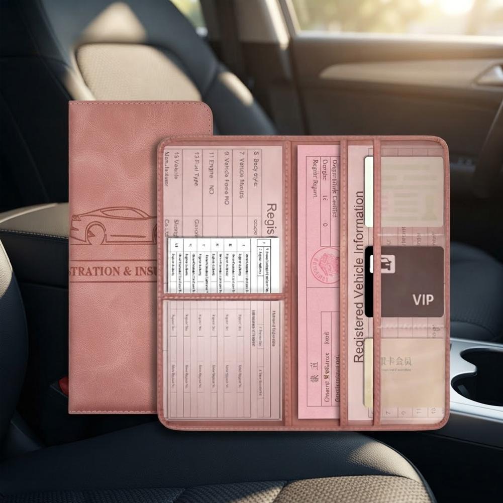 PU Leather Car Registration In - Binder Storage Box ulasan dan harga