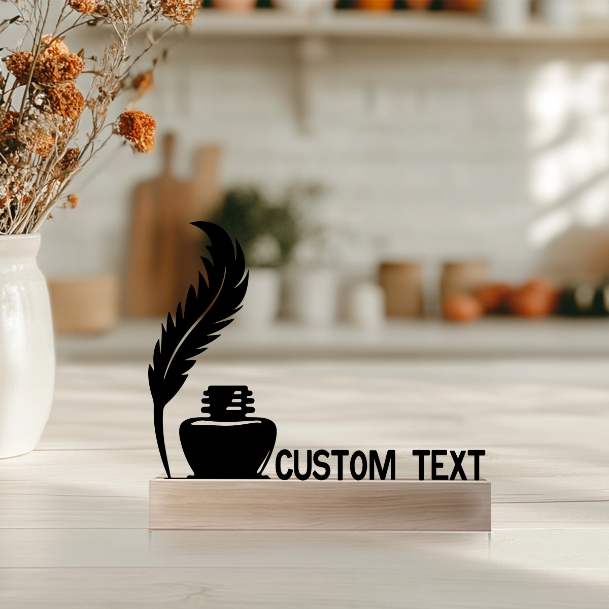Custom Metal Desk Name Plate F - Office Furniture Names ulasan dan harga