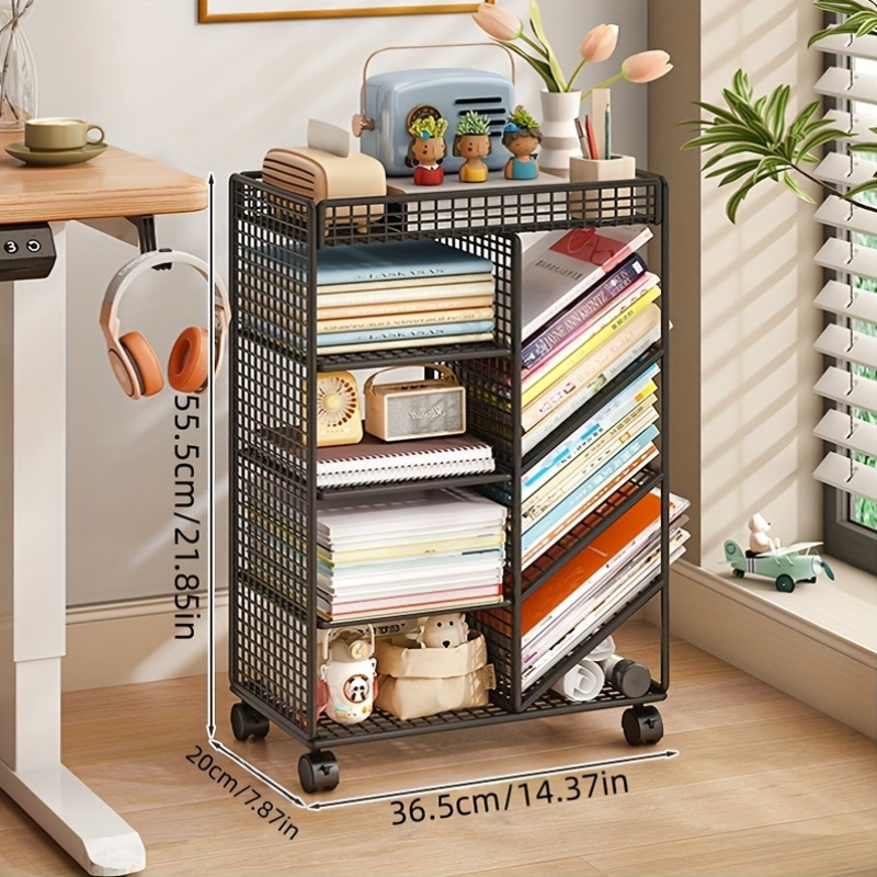 Rolling Book Cart -  Metal Mob - Book Cart Rolling ulasan dan harga