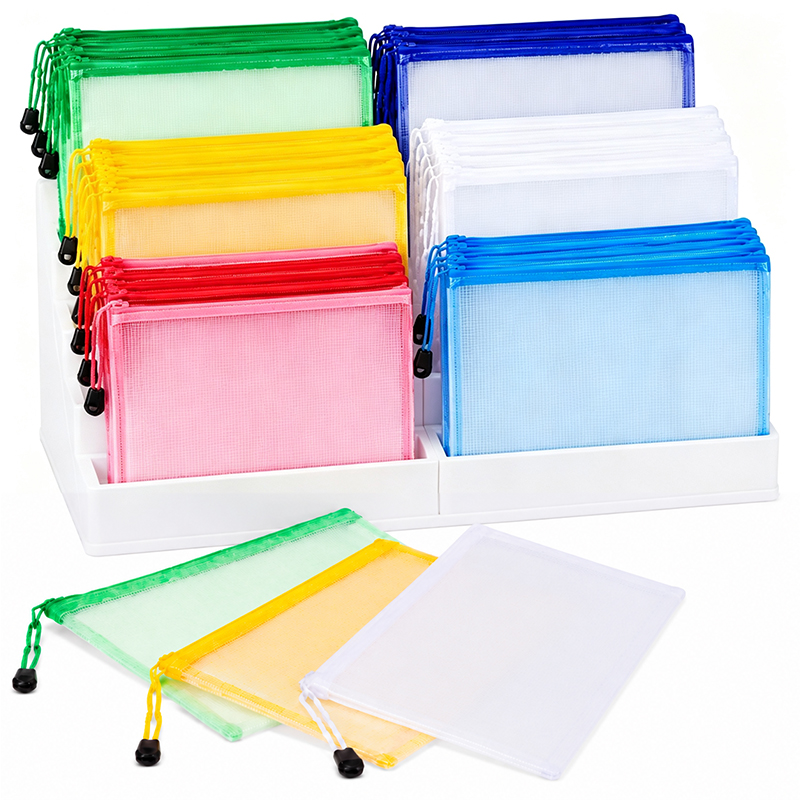 5/20PCS A4/A5 Mesh Zipper Pouc - Binder Storage Box ulasan dan harga