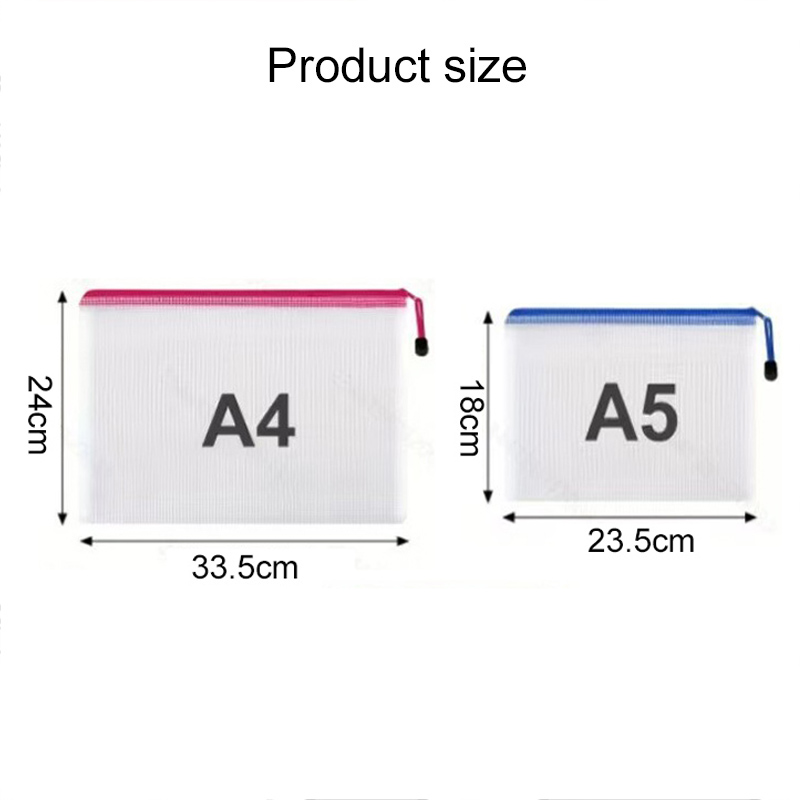 5/20PCS A4/A5 Mesh Zipper Pouc - Binder Storage Box ulasan dan harga