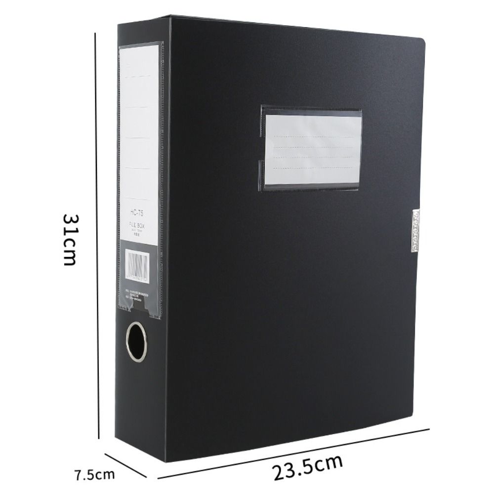 Desktop Black Blue A4 File Fol - Binder Storage Box ulasan dan harga