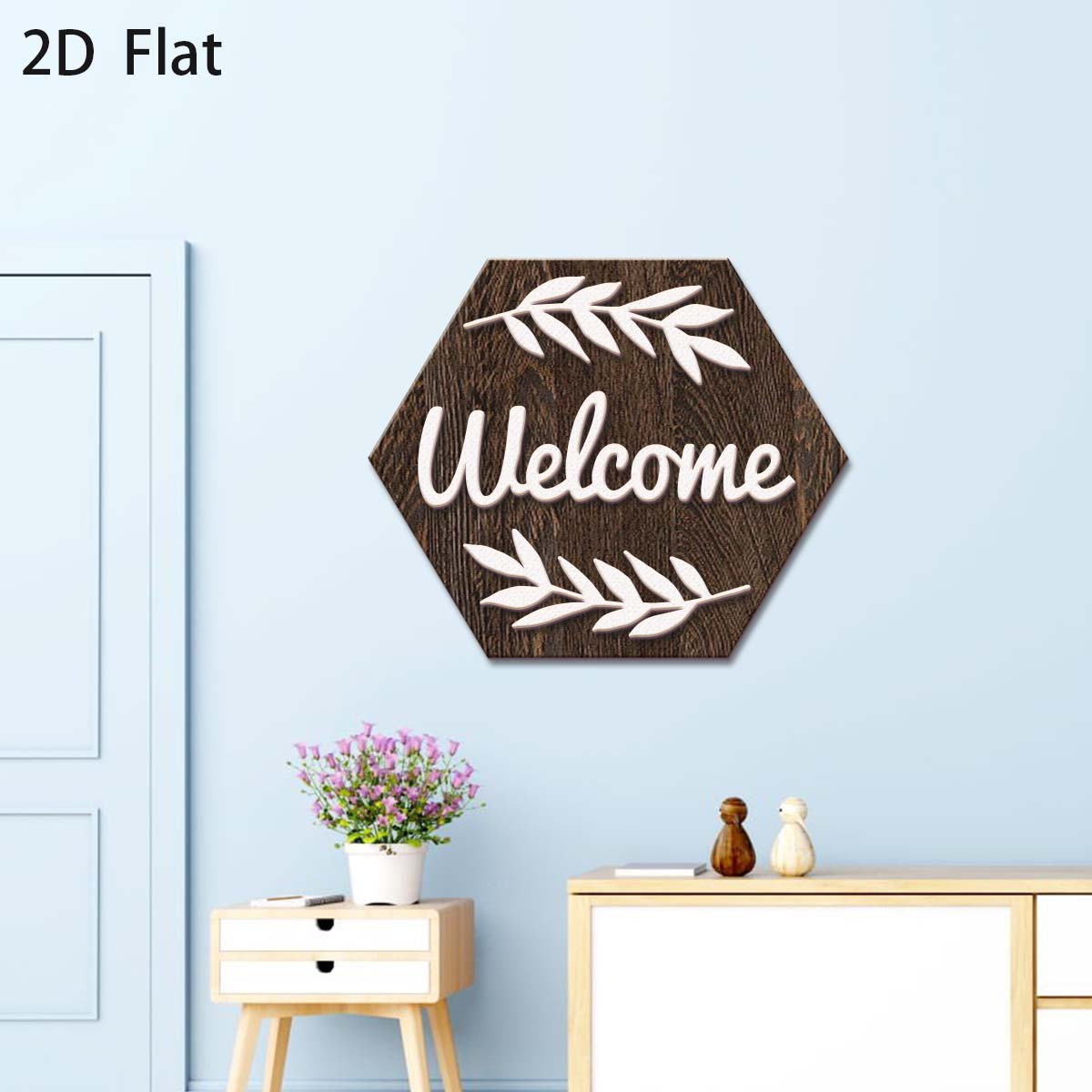1Pc Vintage-style Welcome Wood - Office Furniture Names ulasan dan harga