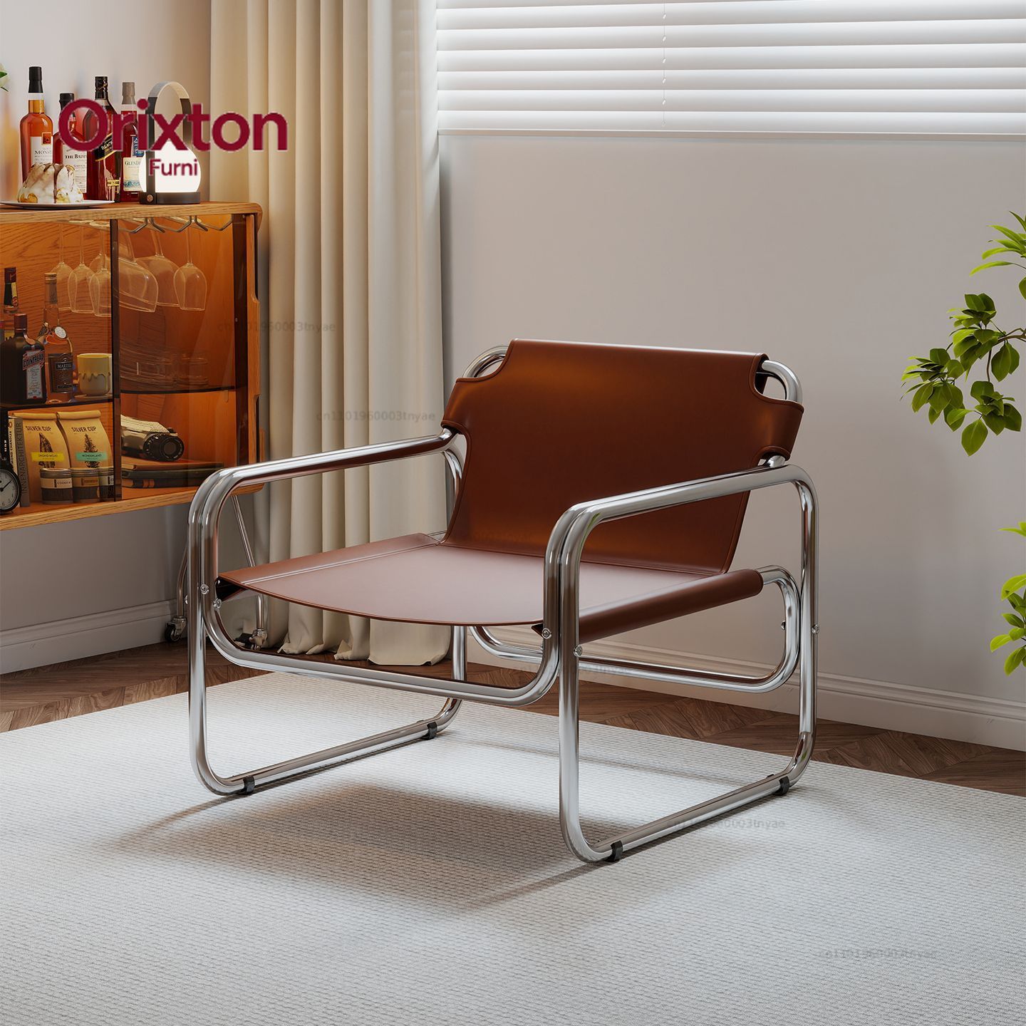 Modern Leather Accent Armchair - Office Furniture For Sale ulasan dan harga